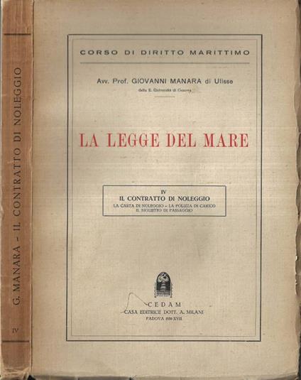 La legge del mare - copertina