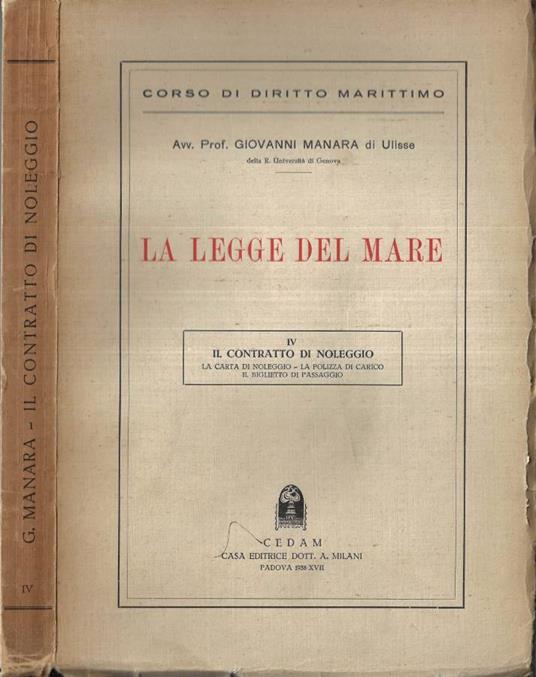 La legge del mare - copertina