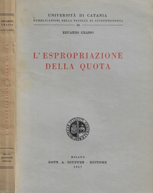 L' espropriazione della quota - copertina