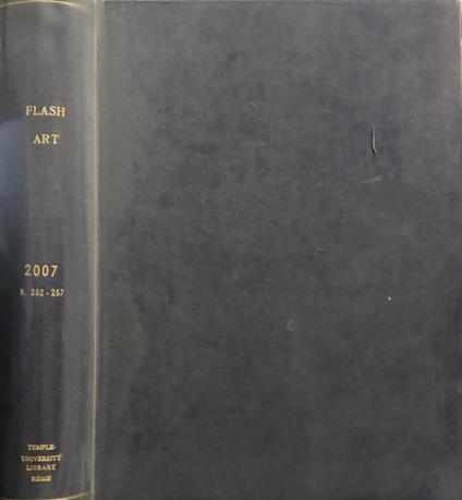 Flash art anno 2007, n252-257 - copertina