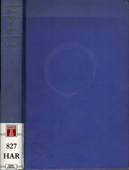 Sir John Harington's a new discourse of a stale subject, called the metamorphosis of ajax - copertina