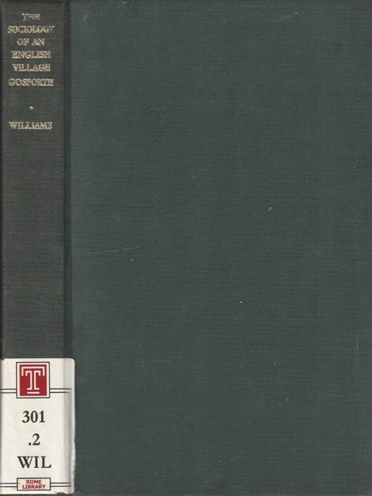 The sociology of an English Village: Gosforth - copertina