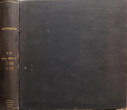 Artforum settembre 1976-estate 1977 - copertina