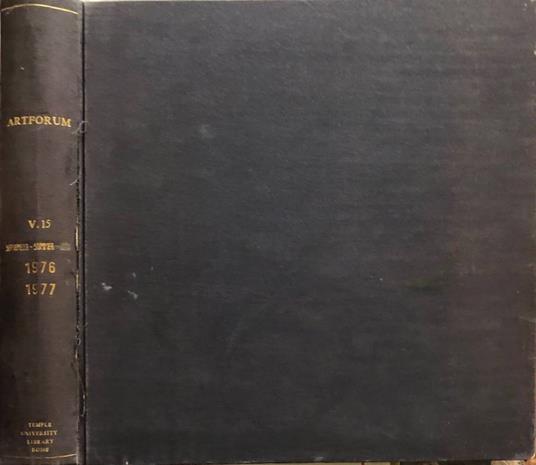 Artforum settembre 1976-estate 1977 - copertina