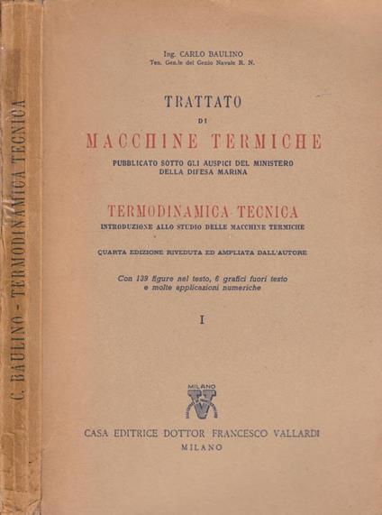 Trattato di macchine vol I - copertina