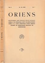 Oriens vol 2, n 1 ottobre 1949