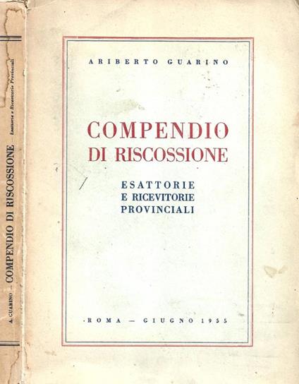 Compendio di riscossione - copertina