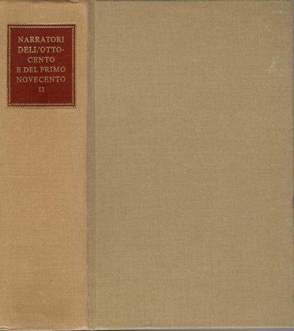Narratori dell'ottocento e del primo novecento - copertina