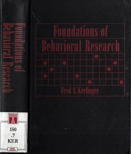 Foundations of behavioral research - copertina
