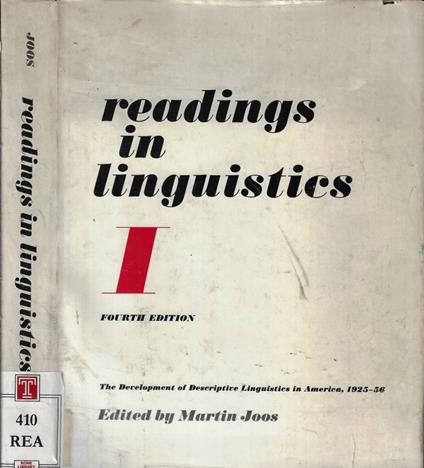 Readings in linguistic I - copertina