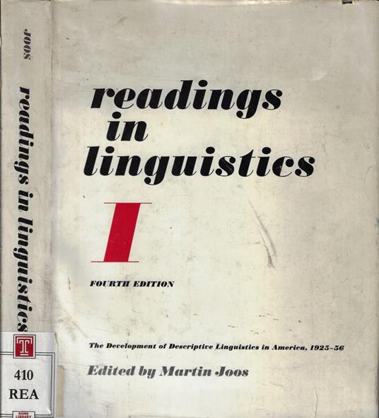 Readings in linguistic I - copertina