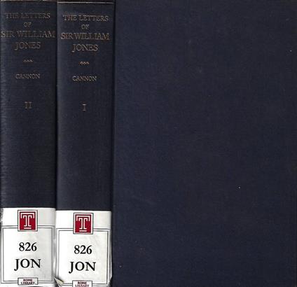 The letters of Sir William Jones - copertina