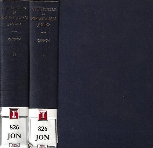 The letters of Sir William Jones - copertina