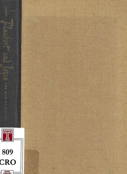 Flaubert and Joyce. The Rite of Fiction - copertina