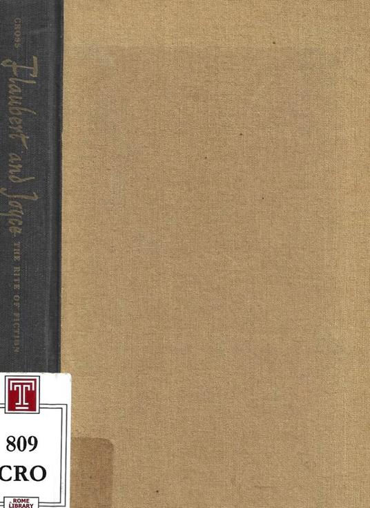 Flaubert and Joyce. The Rite of Fiction - copertina