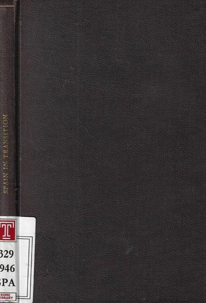 19: Spain in Transition: Prospects and Policies - copertina