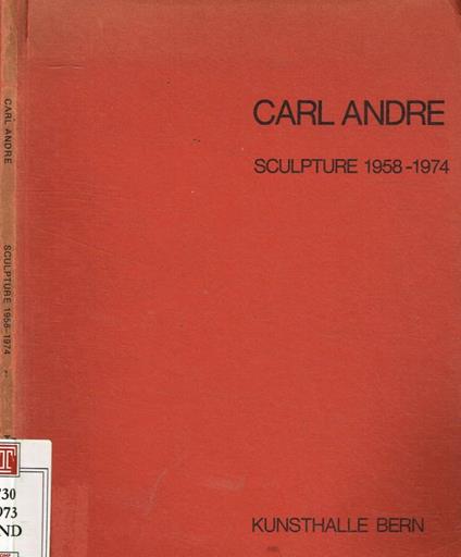 Sculpture 1958-1974 - copertina