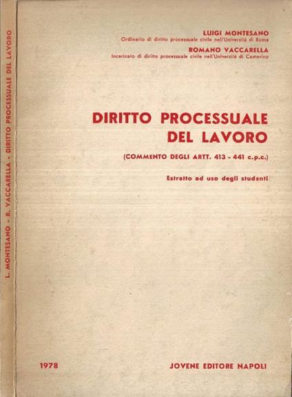 Diritto processuale del lavoro - copertina