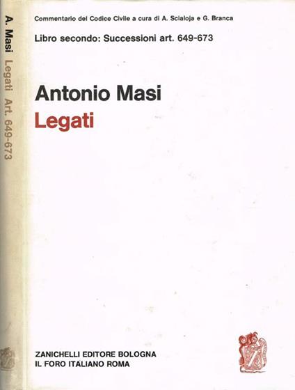 Dei legati - copertina