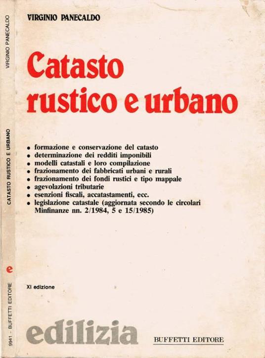 Catasto rustico e urbano - copertina
