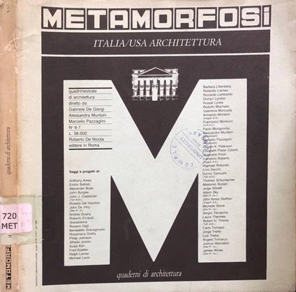 Metamorfosi n 6/7 1987 - copertina