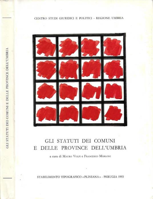 Gli Statuti dei Comuni e delle Province dell'Umbria - copertina