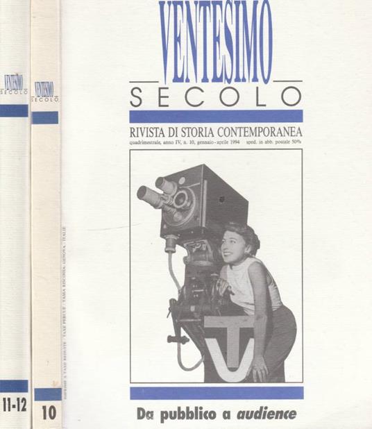 Ventesimo secolo, anno IV, n 10,11/12, genn-apr, mag-dic 1994 - copertina