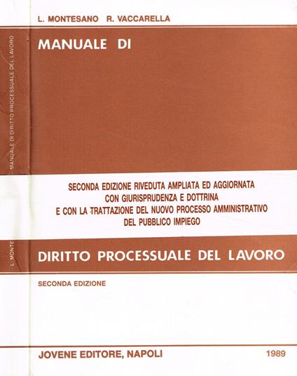 Manuale di diritto processuale del lavoro - copertina