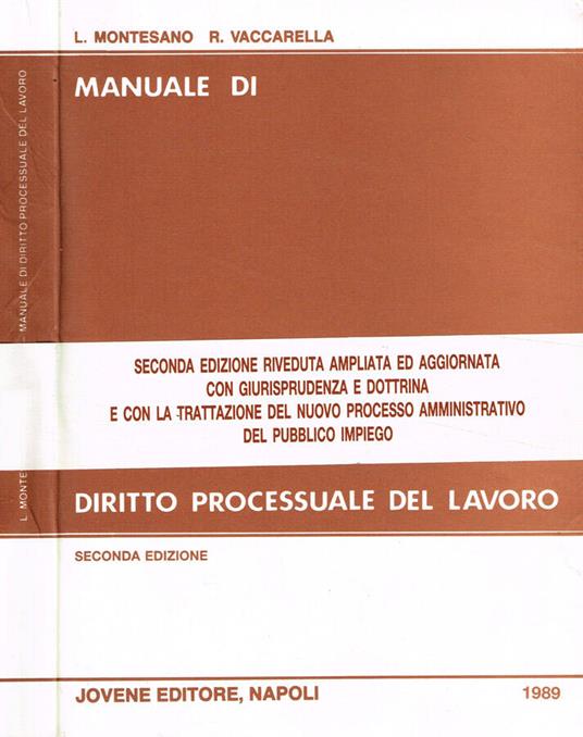 Manuale di diritto processuale del lavoro - copertina