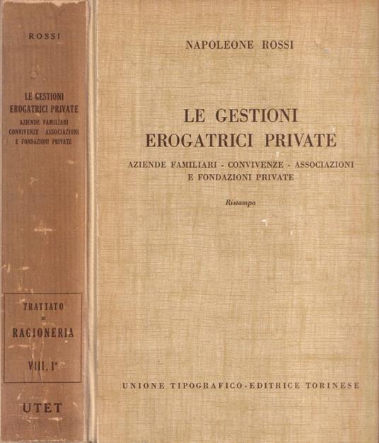 Le gestioni erogatrici private - copertina