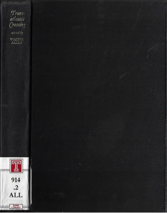 Transatlantic crossing - Walter Allen - copertina