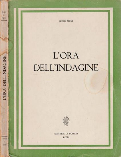 L' ora dell'indagine - Peter Muni - copertina