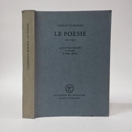 Le poesie 1913-1957 - Clemente Rebora - copertina