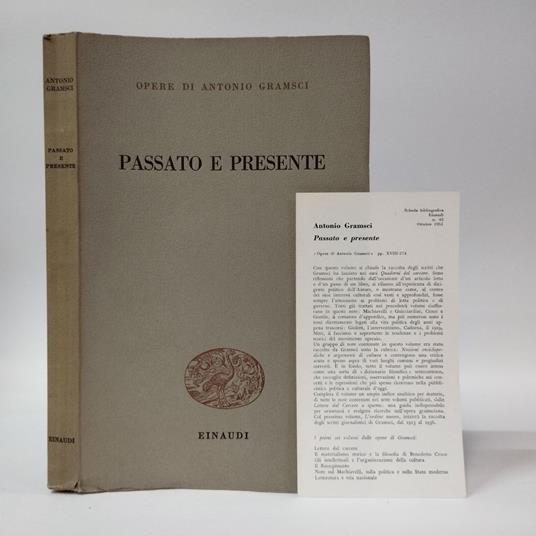 Passato e presente - Antonio Gramsci - copertina