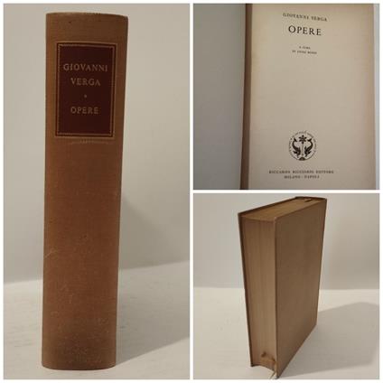 Giovanni Verga. Opere - copertina