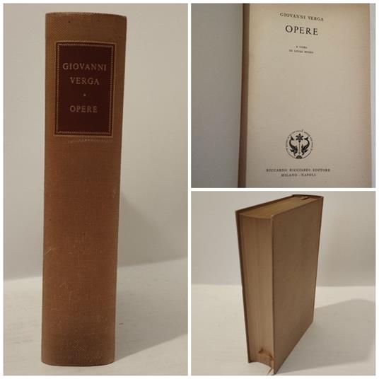 Giovanni Verga. Opere - copertina