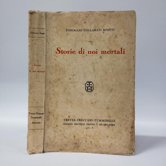 Storie di noi mortali - Tommaso Gallarati Scotti - copertina