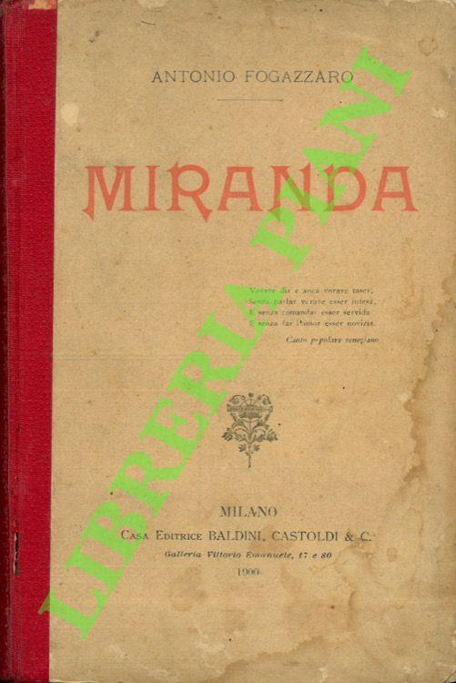 Miranda - Antonio Fogazzaro - copertina