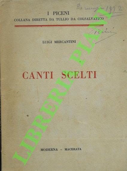 Canti scelti - copertina