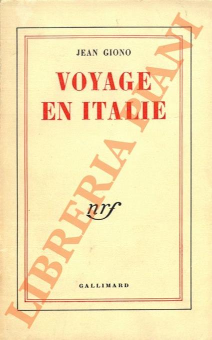 Voyage en Italie - Jean Giono - copertina