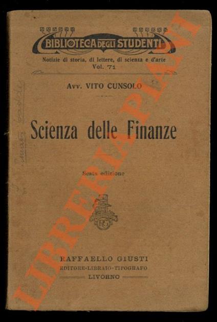 Scienza delle Finanze - copertina