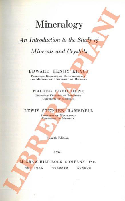 Mineralogy. An Introduction to the Study of Minerals and Crystals - copertina