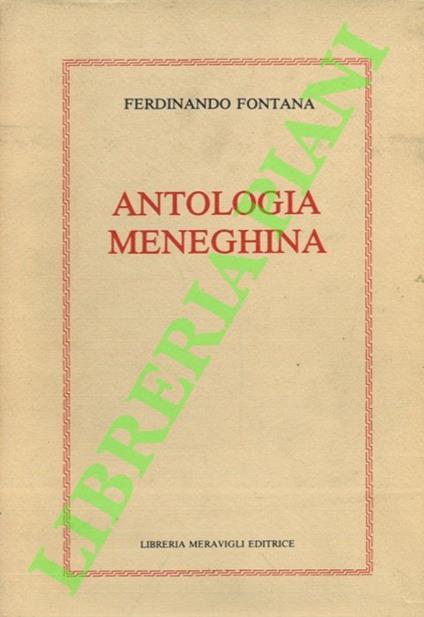 Antologia meneghina - Ferdinando Fontana - copertina