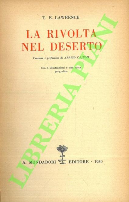 rivolta nel deserto - Thomas Edward Lawrence - copertina