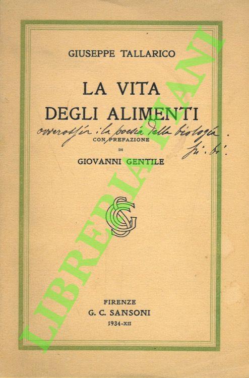 vita degli alimenti - Tallarico Giuseppe - copertina