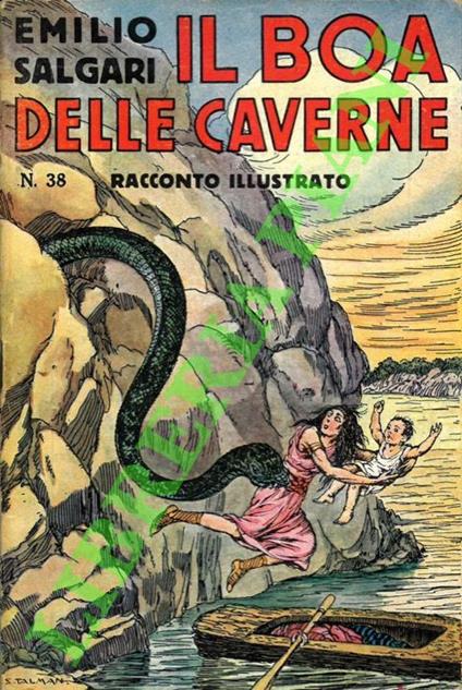 Il boa delle caverne - Emilio Salgari - copertina