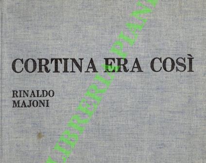 Cortina era così - Rinaldo Mazzoni - copertina