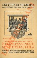 Introduzione alla filosofia e primi passi nello studio della logica