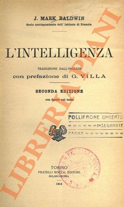 L' Intelligenza - copertina