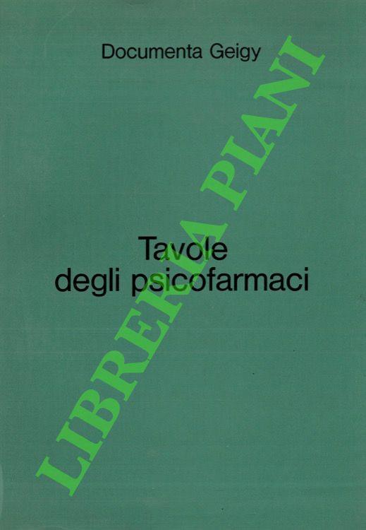 Tavole degli psicofarmaci - copertina